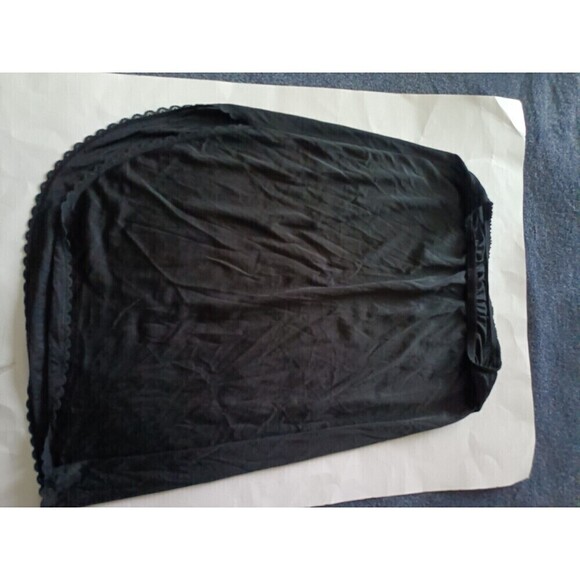 Warner's Perfect Measure Half Slip Size Medium Curved Hem Black Silky Lace Trim - Picture 5 of 10